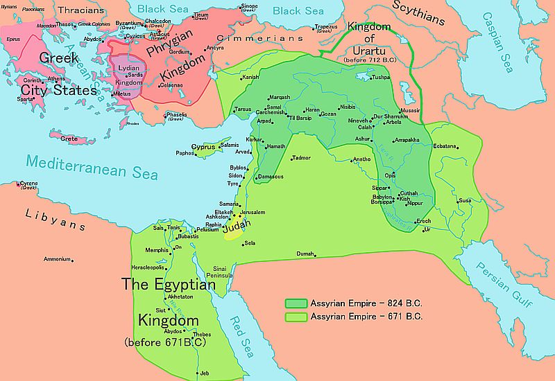 wikimedia commons. Assyrian Empire map