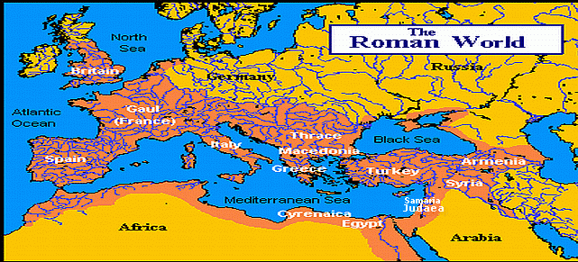 map of the Roman world