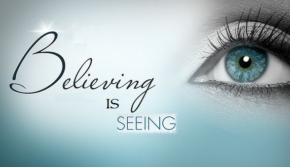 believing is seeing illus w/eye