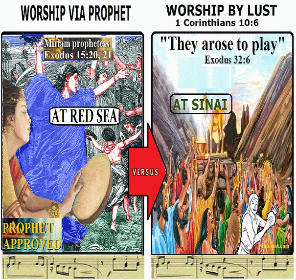 contrast of two music worships: one true and one false