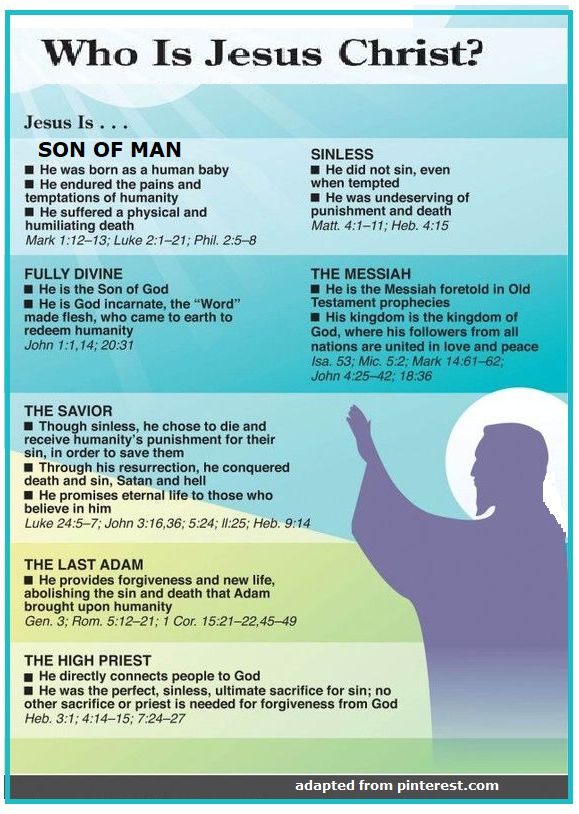 chart of who Jesus is: divine
