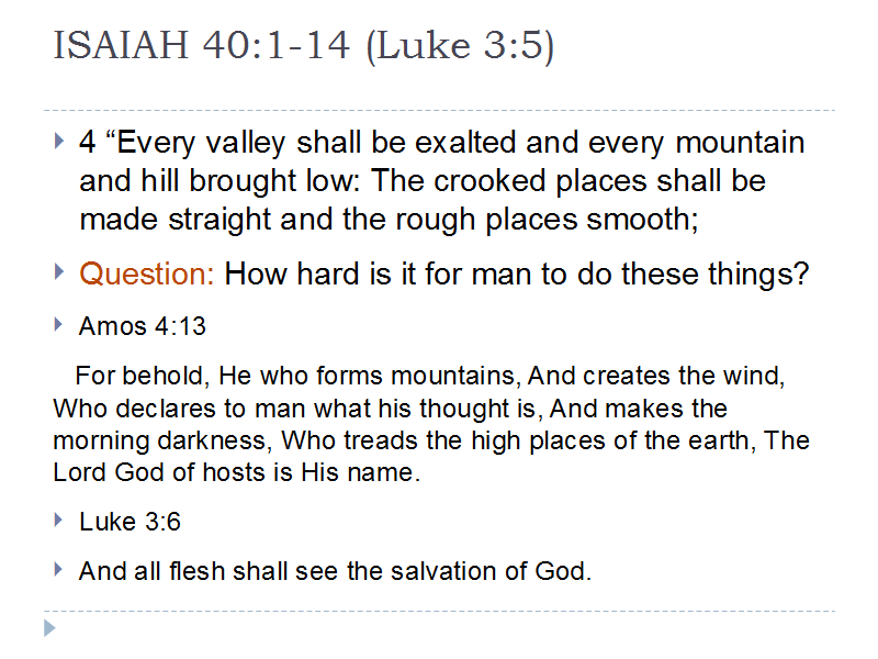 Isaiah 401 14 Luke 35